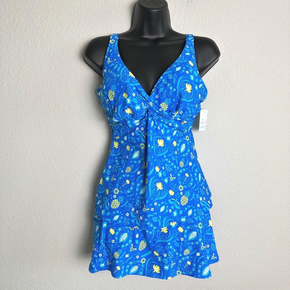 Sunsets Pineapple Grove Forever Tankini Swim Skort Set Blue 32E/30F/28G NEW‎